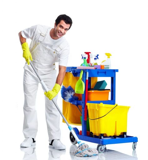 a man mopping a mop